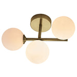 SF Semi Flush Ceiling Light - Antique Brass/Polished Chrome Finish