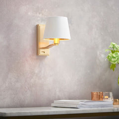 Shelbourne Single Wall Light - Brushed Gold/Bright Nickel