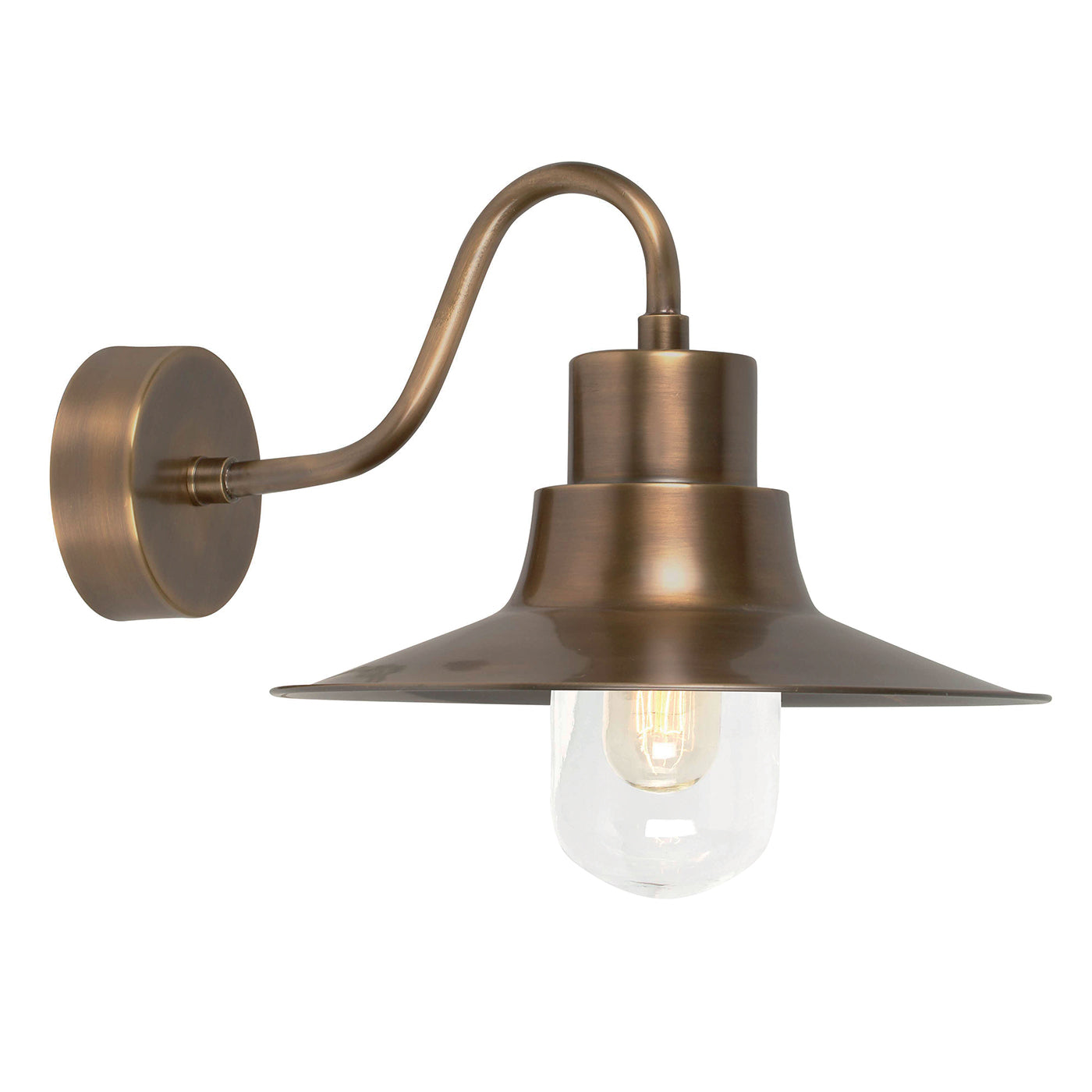 Sheldon Wall Lantern – Aged Brass Finish