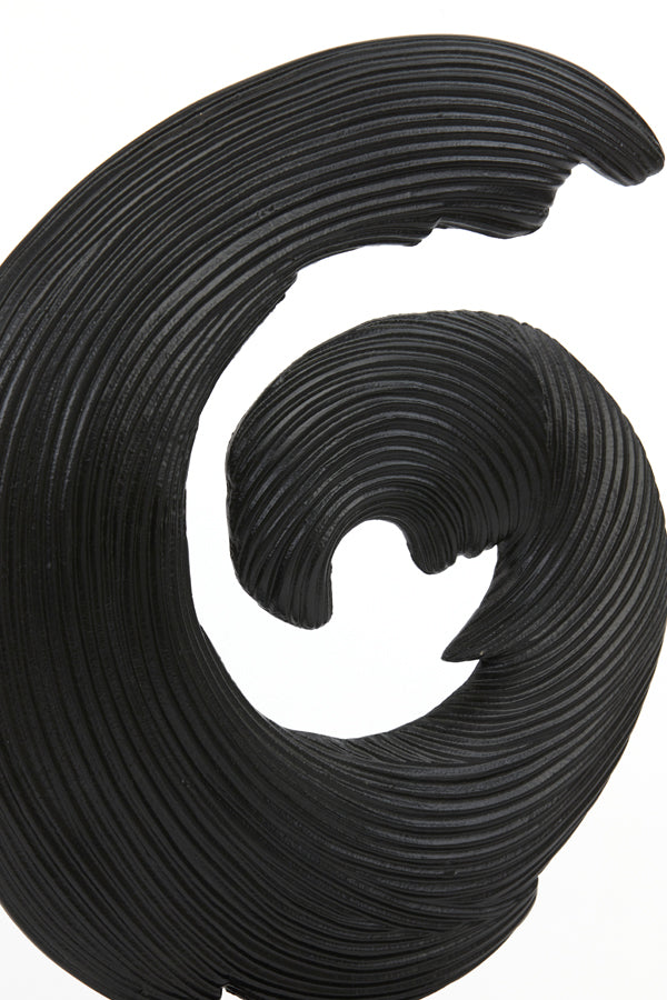 Shwiba Small Ornament on Base - Matt Black Finish