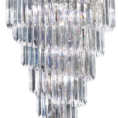 SIGMA 9Lt Crystal Ceiling Light - Chrome & Clear Acrylic Rods Finish