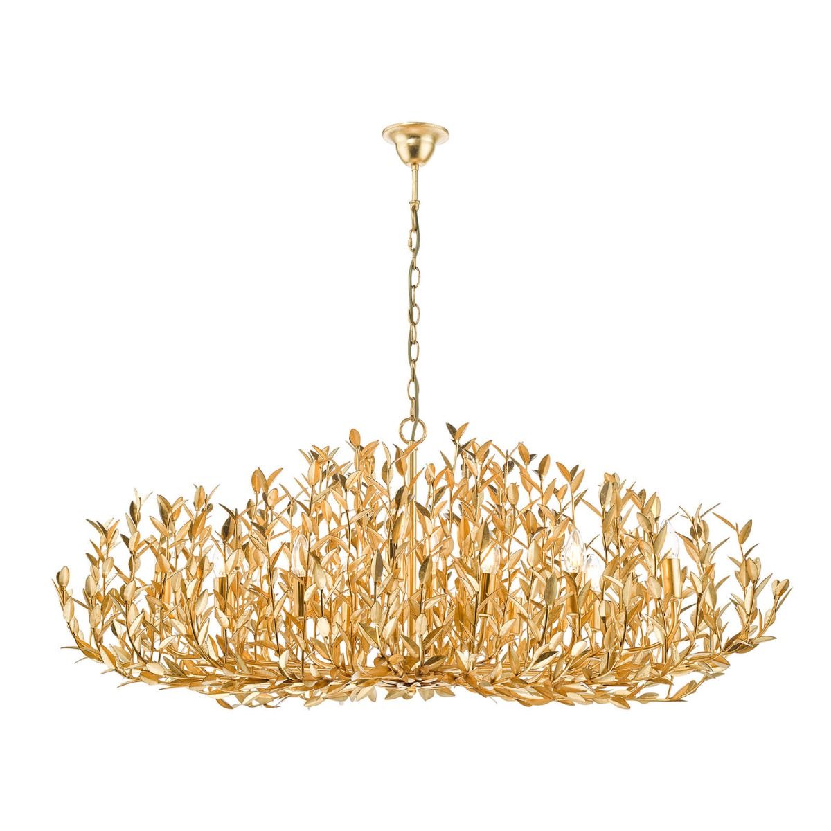 Silvius 9/12 Light Oval Pendant Gold Leaf