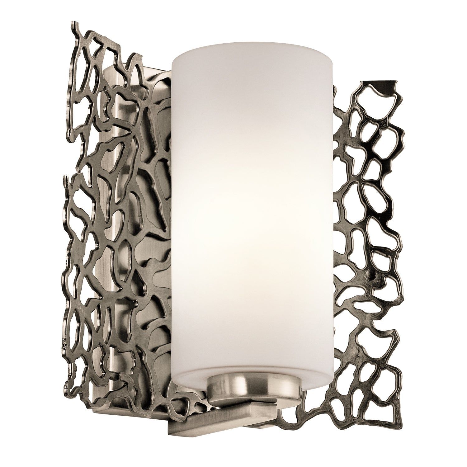 Silver Coral 1L Wall Light - Classic Pewter Finish