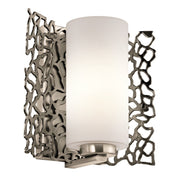 Silver Coral 1L Wall Light - Classic Pewter Finish