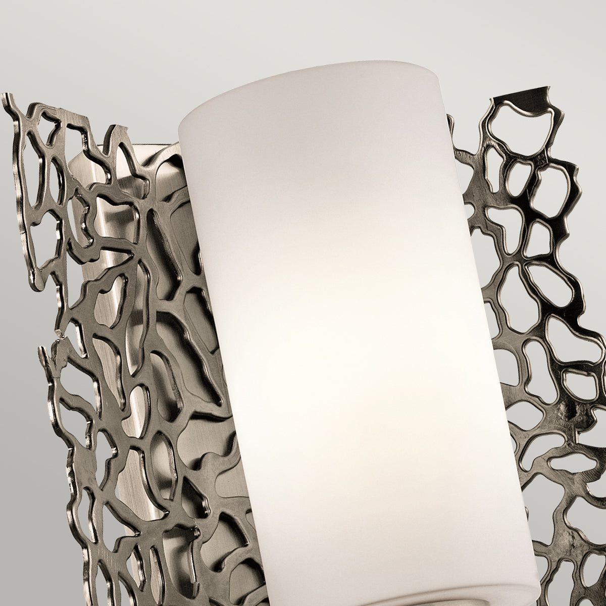 Silver Coral 1L Wall Light - Classic Pewter Finish