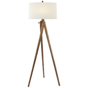Tripod Floor Lamp- Tudor Brown Stain/ French Waxed Wood