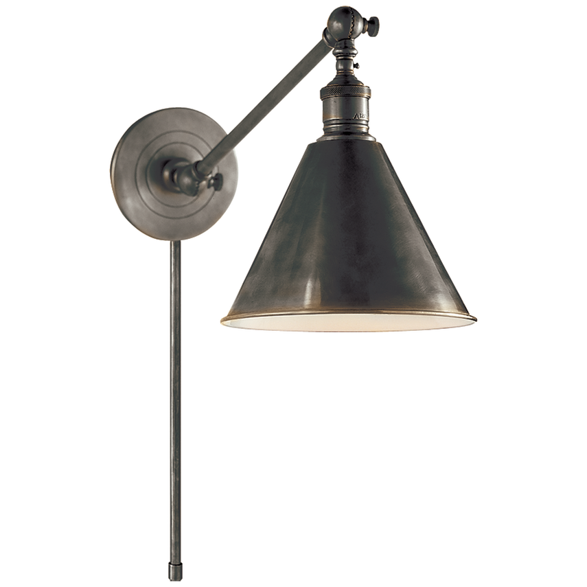 Boston Functional Single Arm Library Light- Brass/ Bronze/ Polished Nickel Finishes