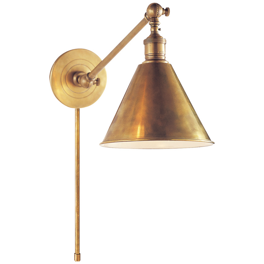 Boston Functional Single Arm Library Light- Brass/ Bronze/ Polished Nickel Finishes