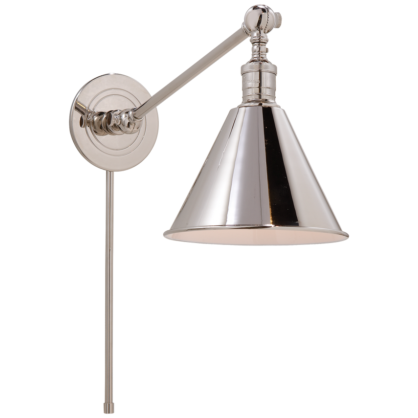 Boston Functional Single Arm Library Light- Brass/ Bronze/ Polished Nickel Finishes