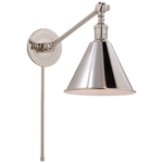 Boston Functional Single Arm Library Light- Brass/ Bronze/ Polished Nickel Finishes