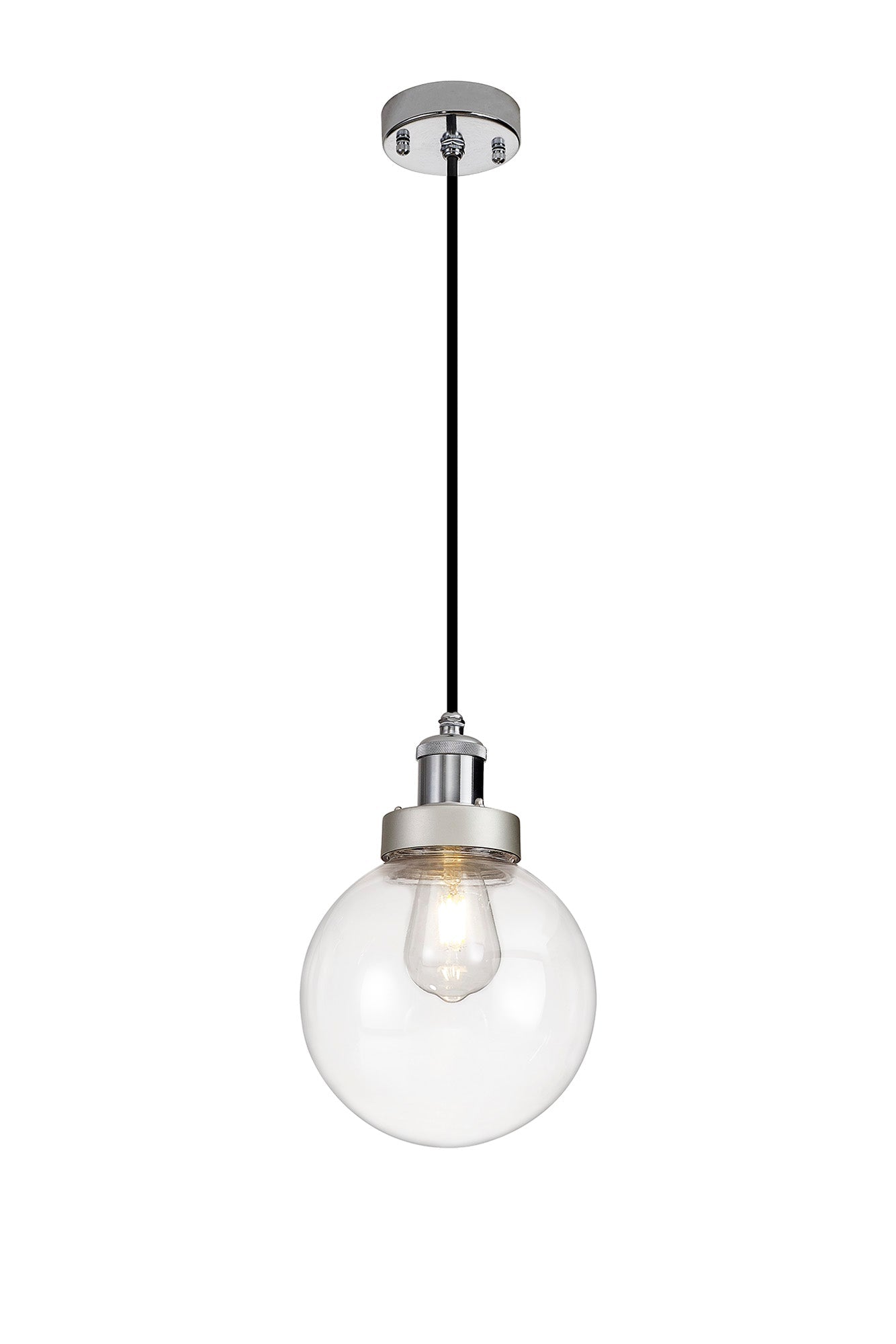 Soiree Outdoor Pendant IP65 - Titanium Silver & Polished Chrome Finish