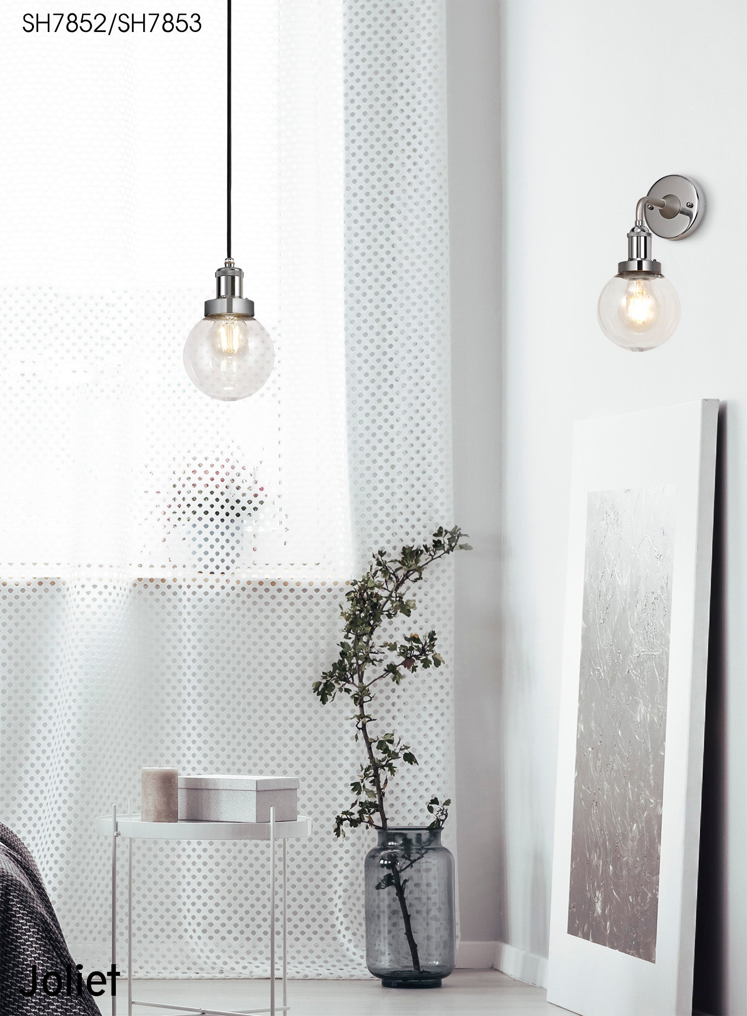 Soiree Outdoor Pendant IP65 - Titanium Silver & Polished Chrome Finish