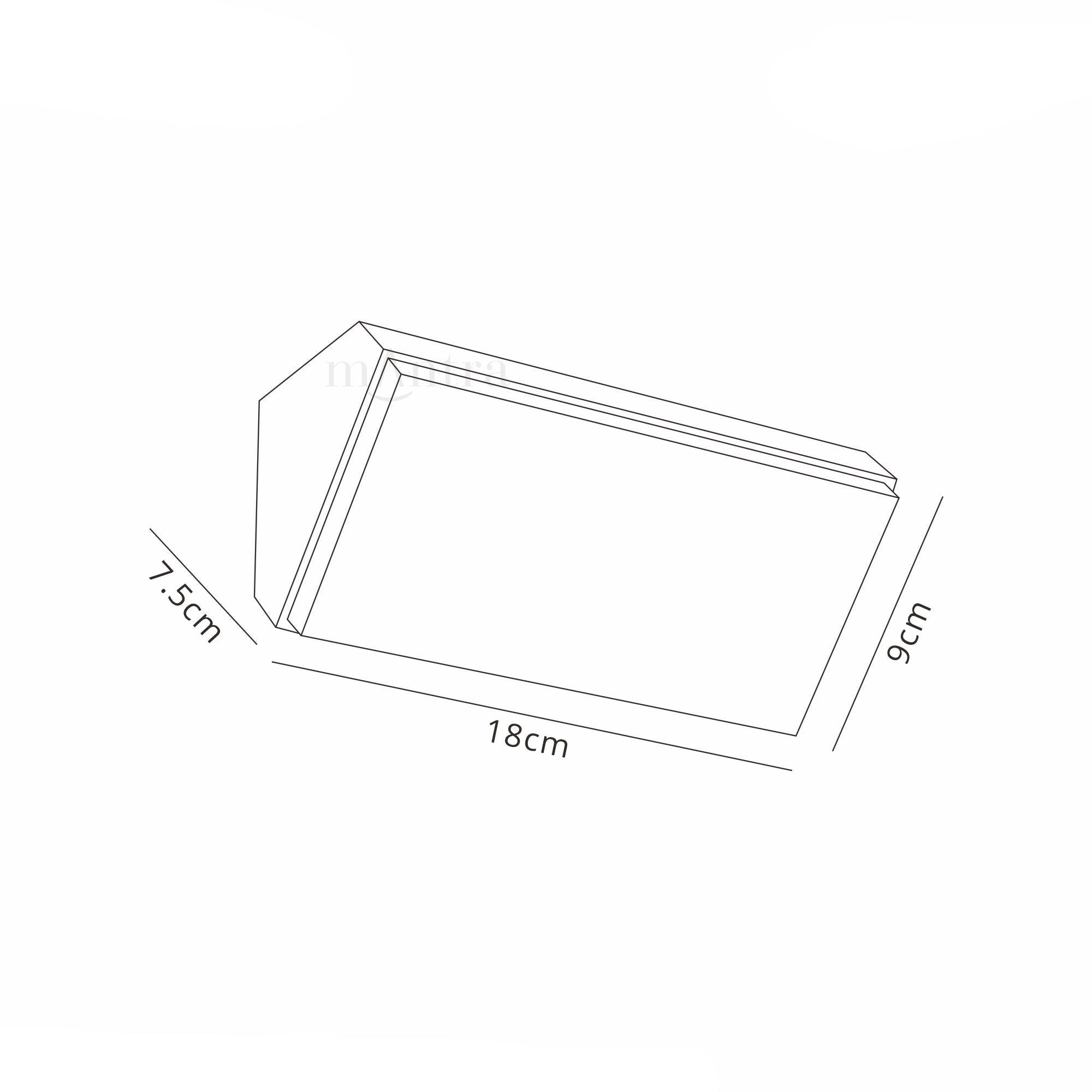 Solden Horizontal Wall Lamp,Small/Medium 9W LED, 3000K, 773lm, IP65, White/Dark Grey , 3yrs Warranty