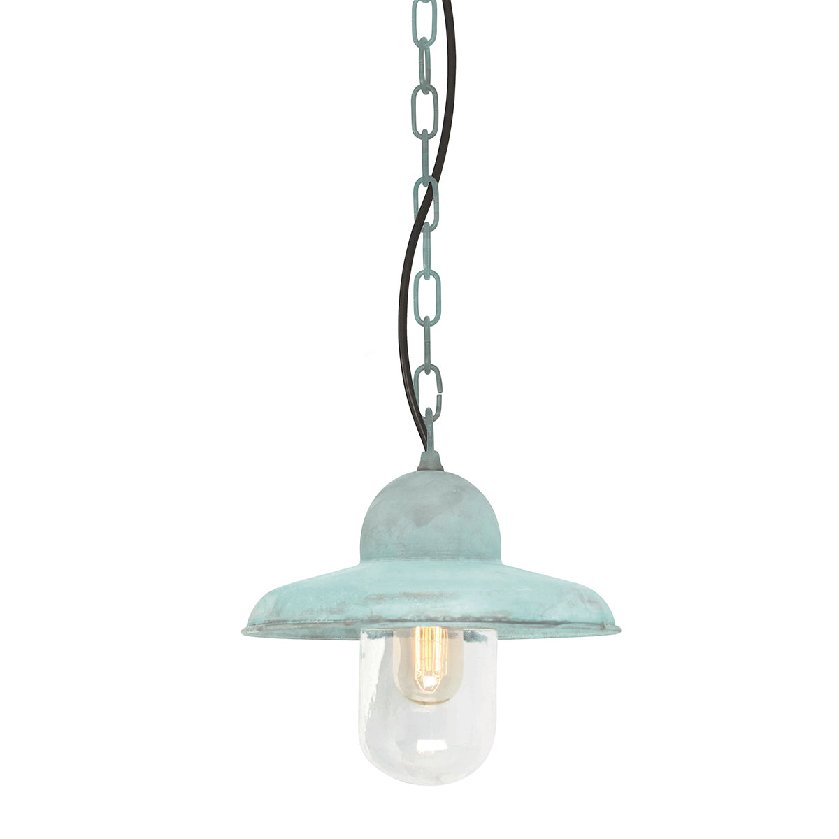 Somerton Chain Lantern – Verdigris Finish