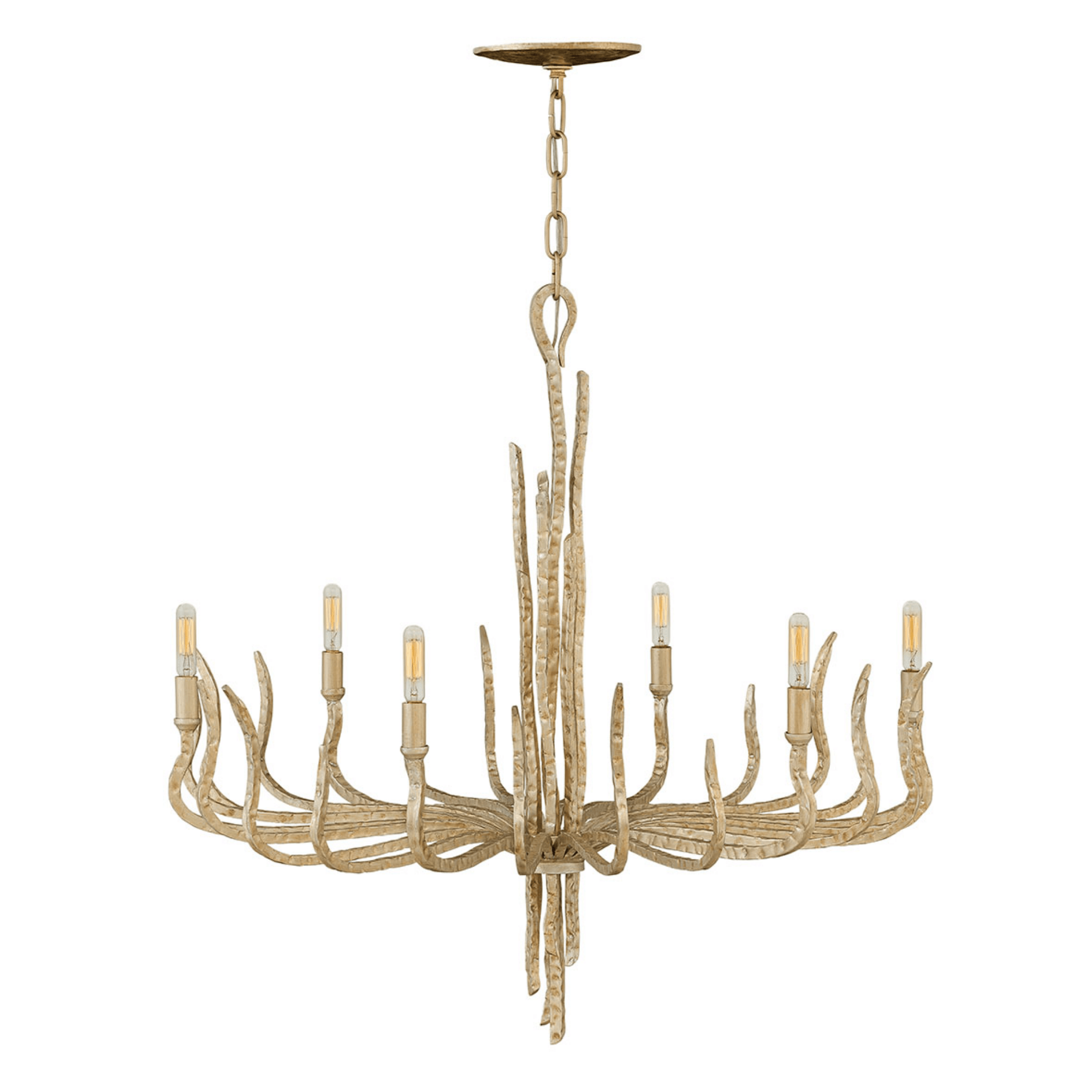 Elstead Spyre 6 Light Chandelier – Champagne Gold - Cusack Lighting