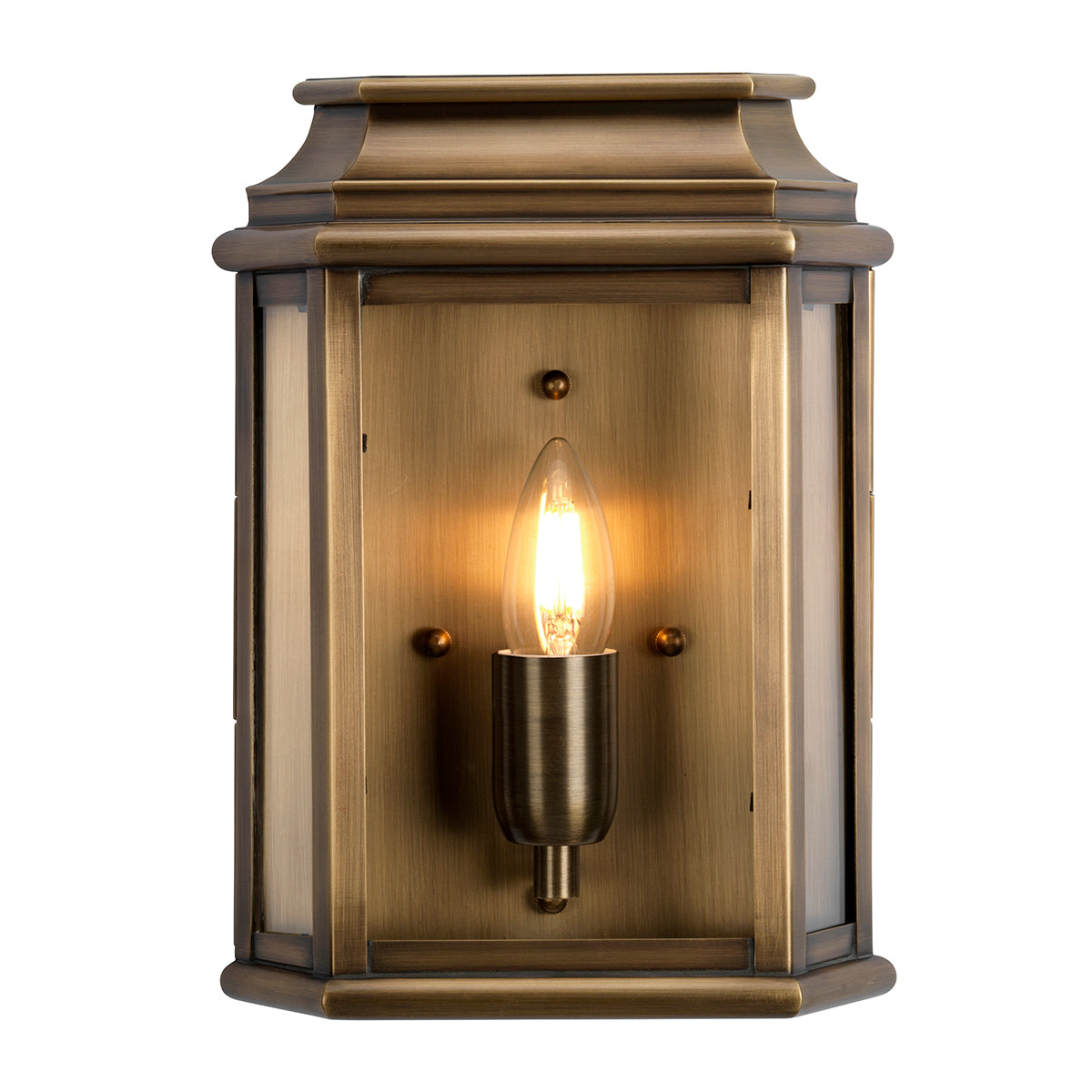 St Martins Medium Wall Lantern - Aged Brass Finish