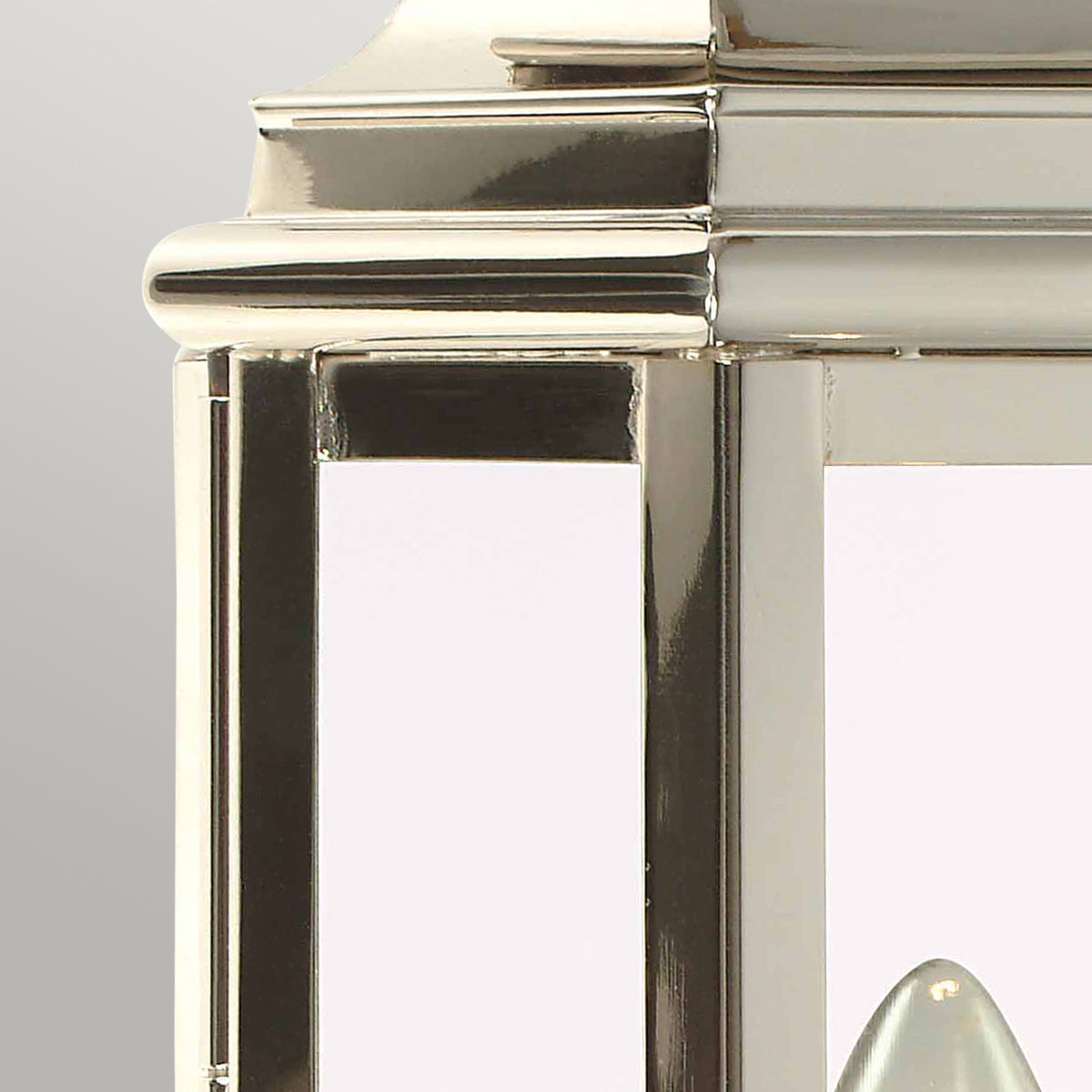 St Martins Medium Wall Lantern - Polished Nickel Finish