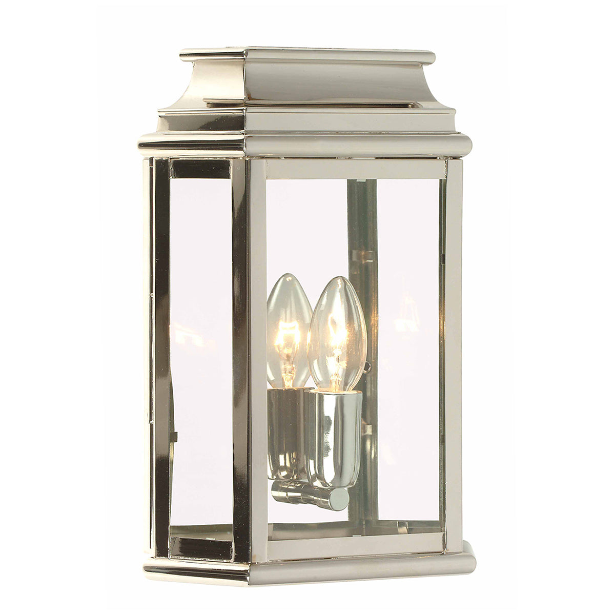 St Martins Medium Wall Lantern - Polished Nickel Finish