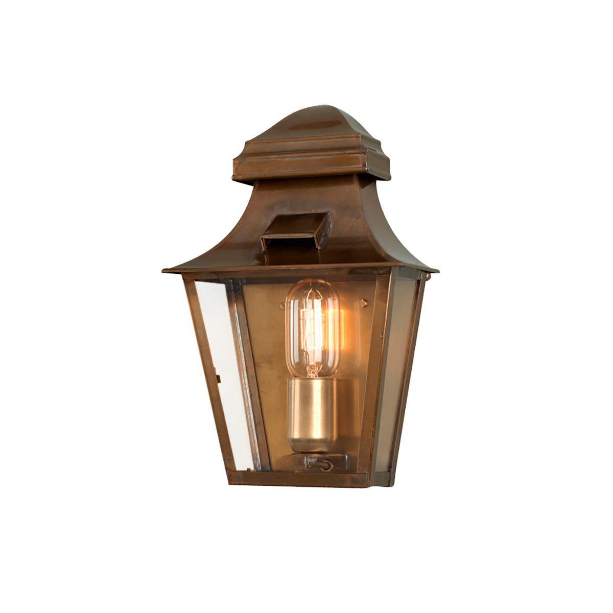 St Pauls Small Wall Lantern - Antique Brass Finish