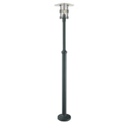 Stockholm 1/2Lt Lamp Post - Black/Galvanised IP54  E27