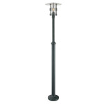 Stockholm 1/2Lt Lamp Post - Black/Galvanised IP54  E27