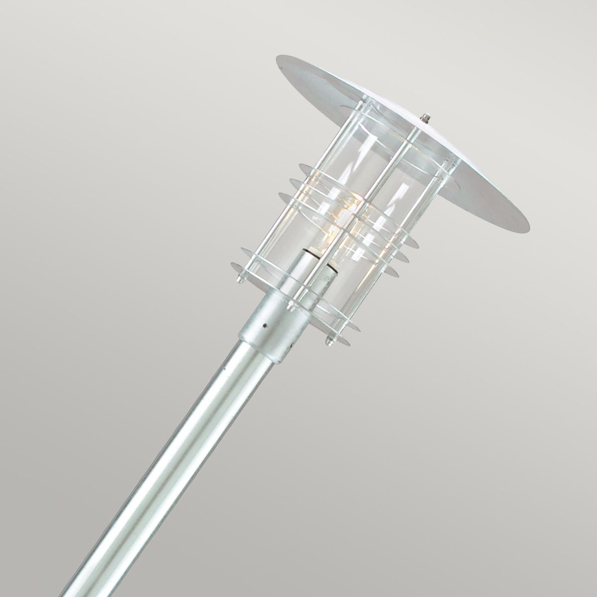 Stockholm 1/2Lt Lamp Post - Black/Galvanised IP54  E27