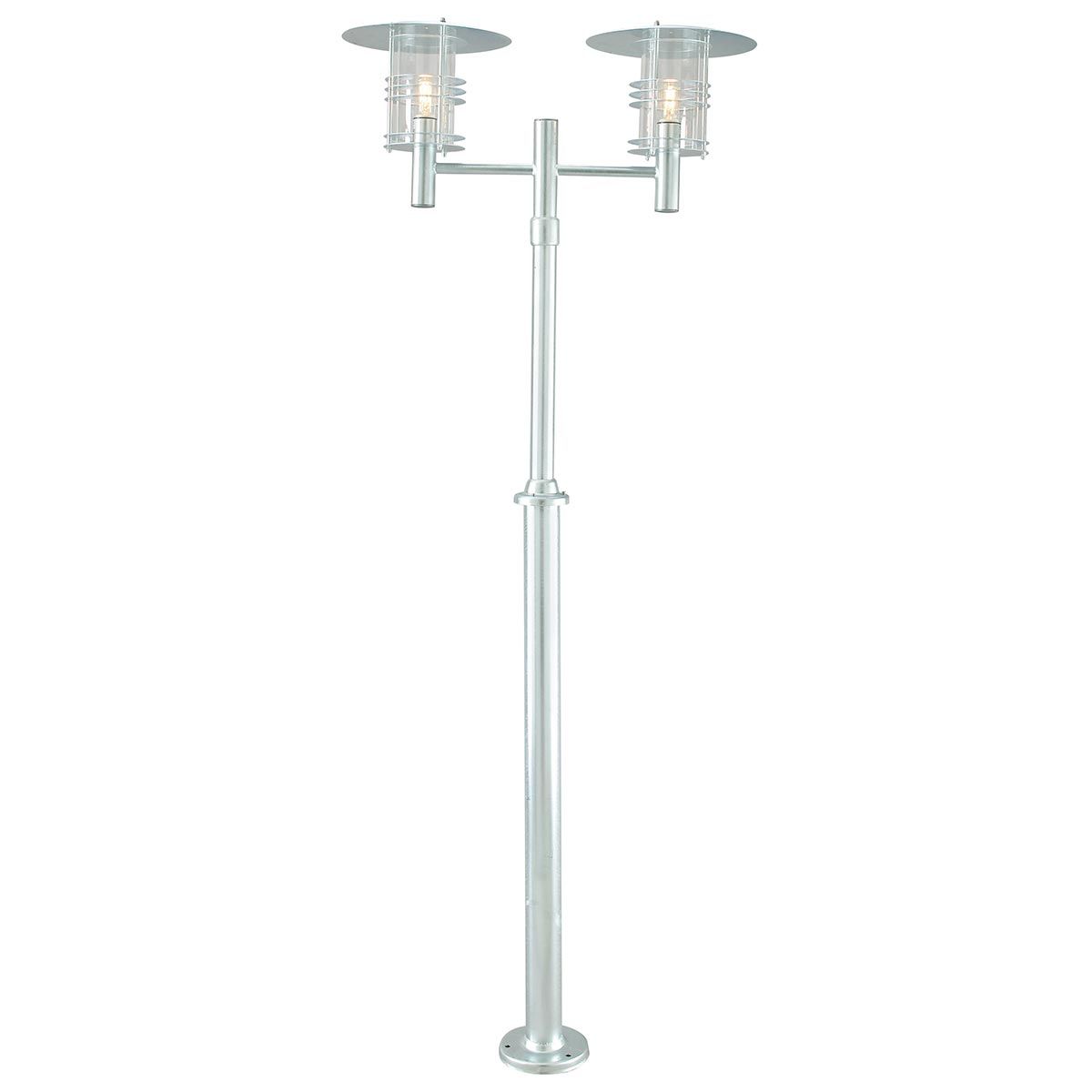 Stockholm 1/2Lt Lamp Post - Black/Galvanised IP54  E27