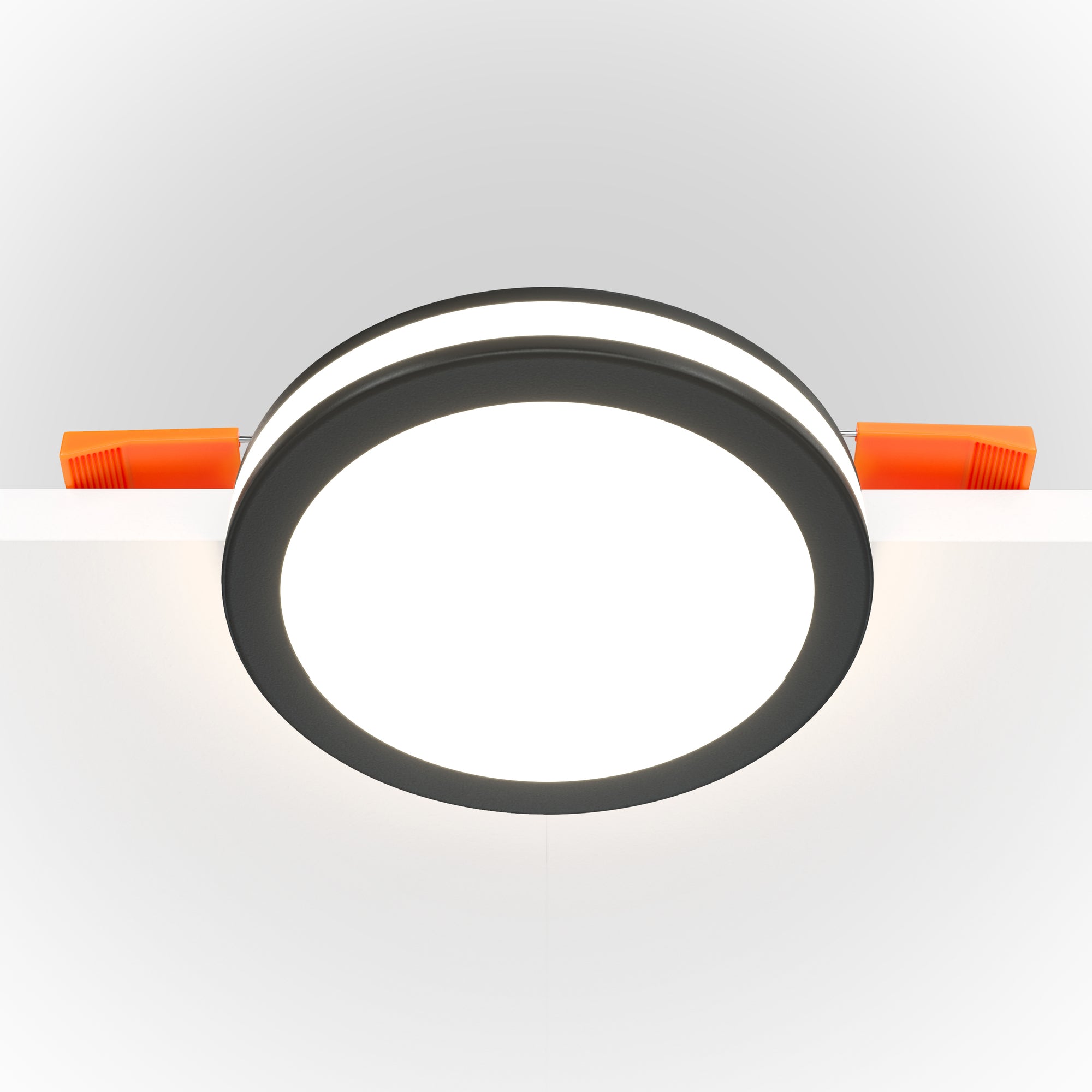 Phanton Rectangle/Round LED Flush Ceiling Light - Black/White Finish