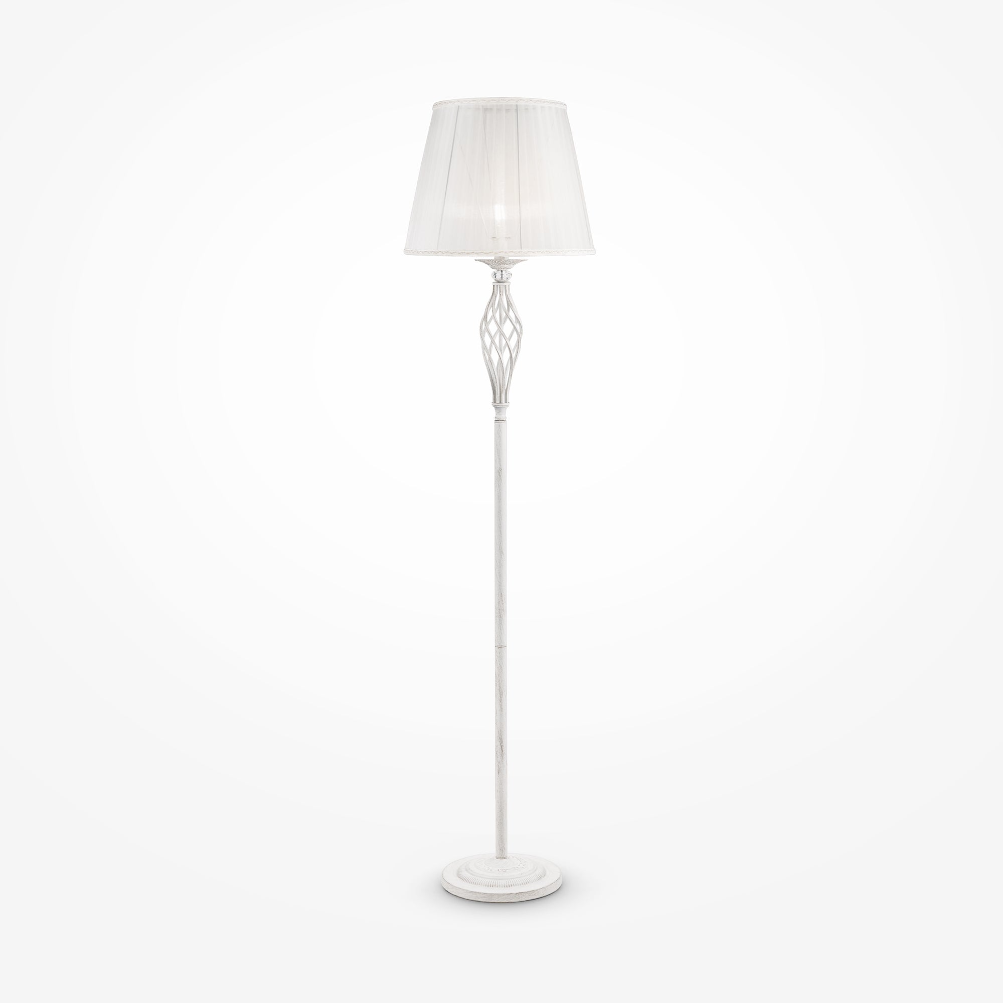 Grace Floor lamp E14 - Brass/White Finish