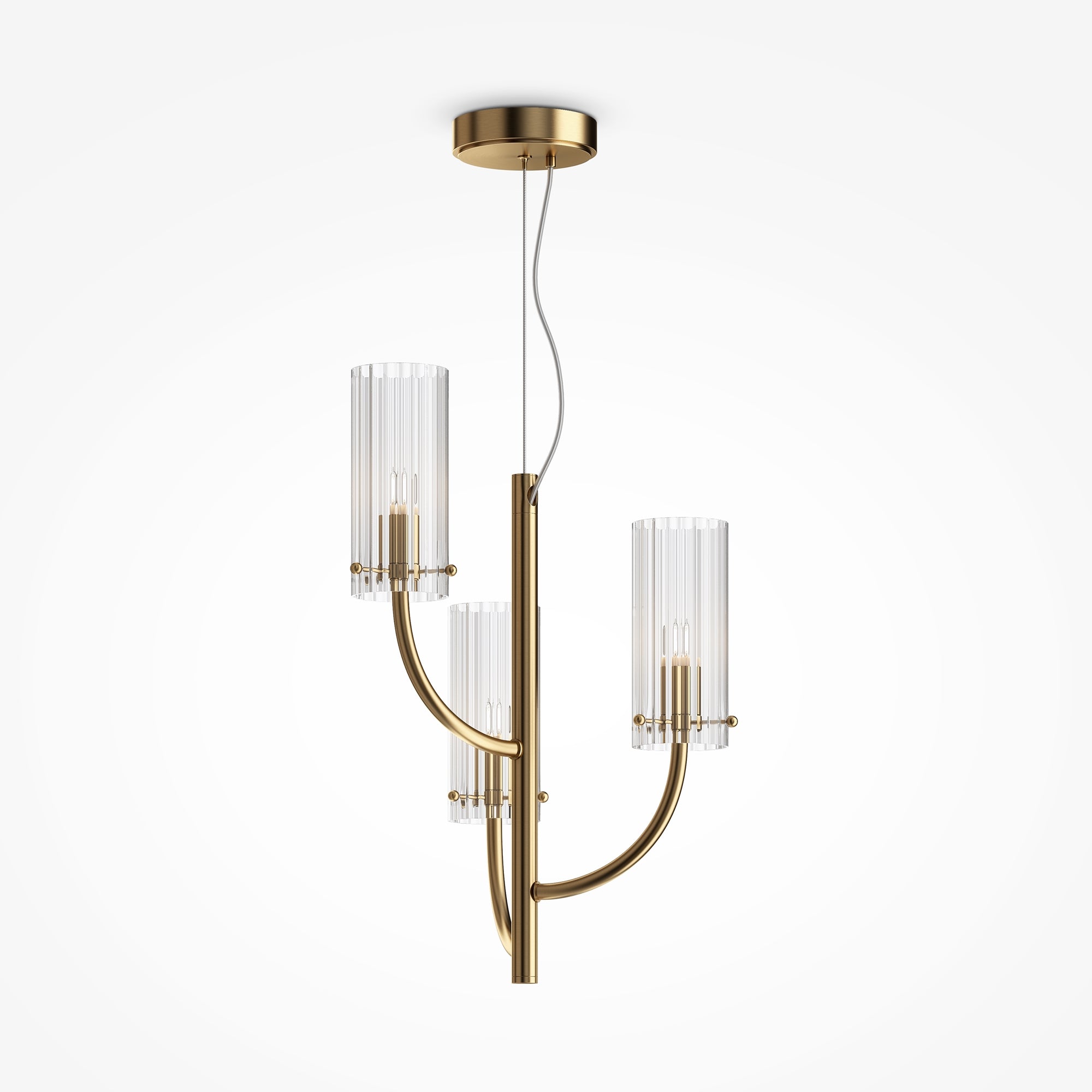 Arco 3Lt Centre Ceiling Light - Brass Finish