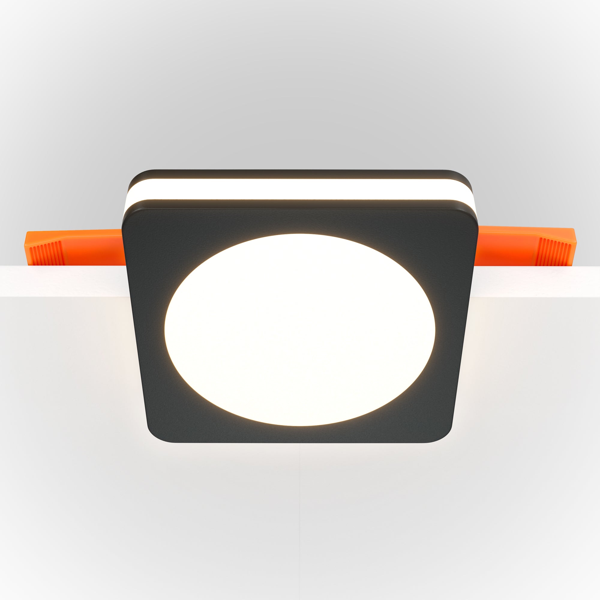 Phanton Rectangle/Round LED Flush Ceiling Light - Black/White Finish