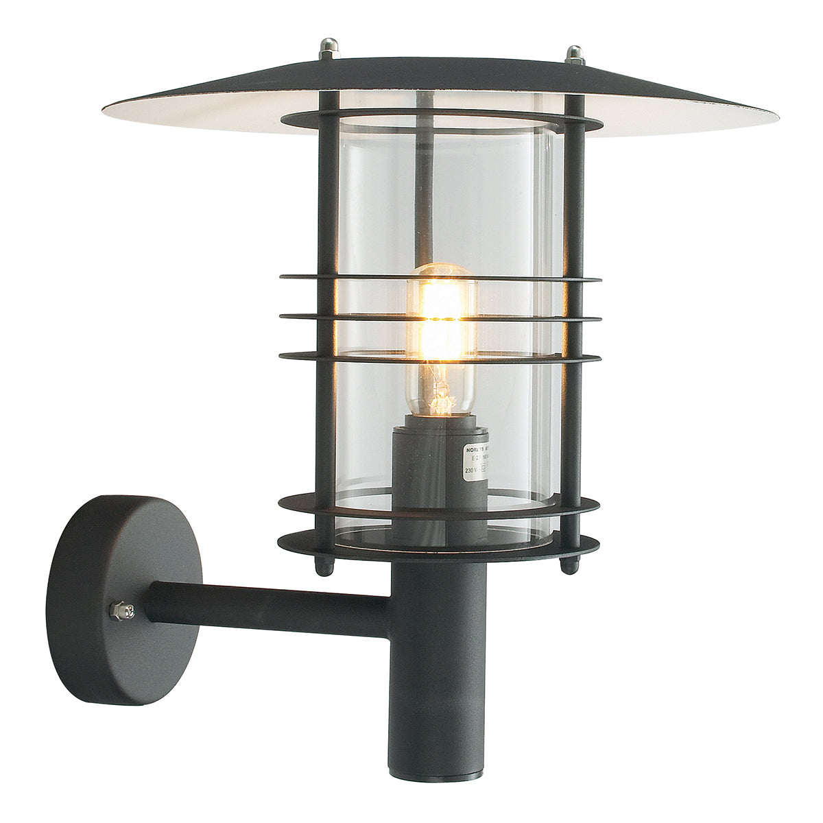 Stockholm 1 Light Small/Large Wall Lantern - Black/Galvanised Finish