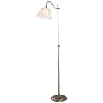 Dar Suffolk Floor Lamp Rise & Fall Antique Brass Ca Shade - Cusack Lighting