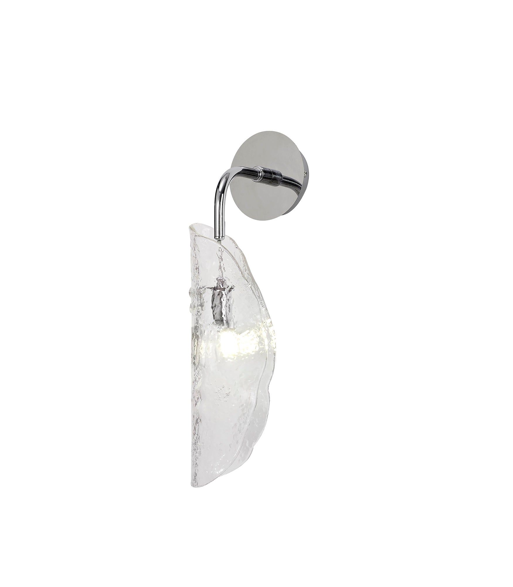 Syros Wall Light, 1 x G9, Polished Chrome/Amber Glass/Smoked Glass/Clear Glass