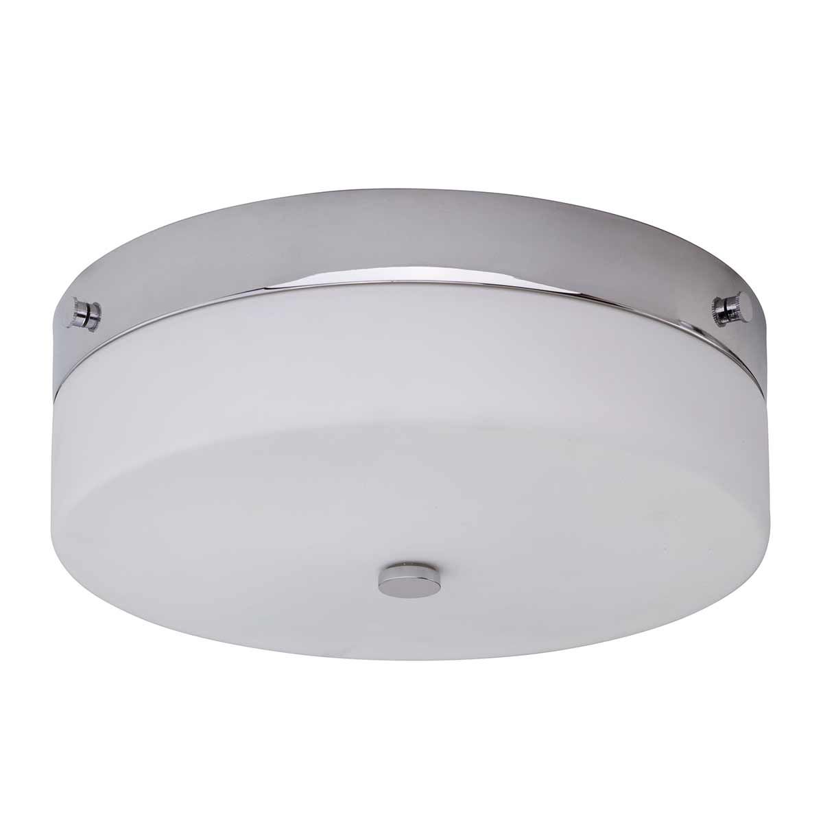 Tamar Medium/Large Flush Ceiling Light IP44 – Polished Chrome / Polished Chrome