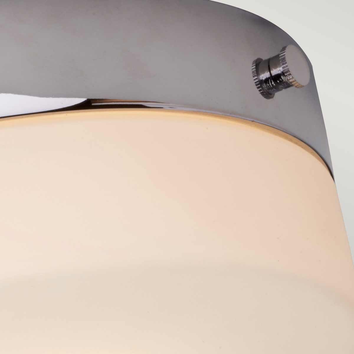 Tamar Medium/Large Flush Ceiling Light IP44 – Polished Chrome / Polished Chrome