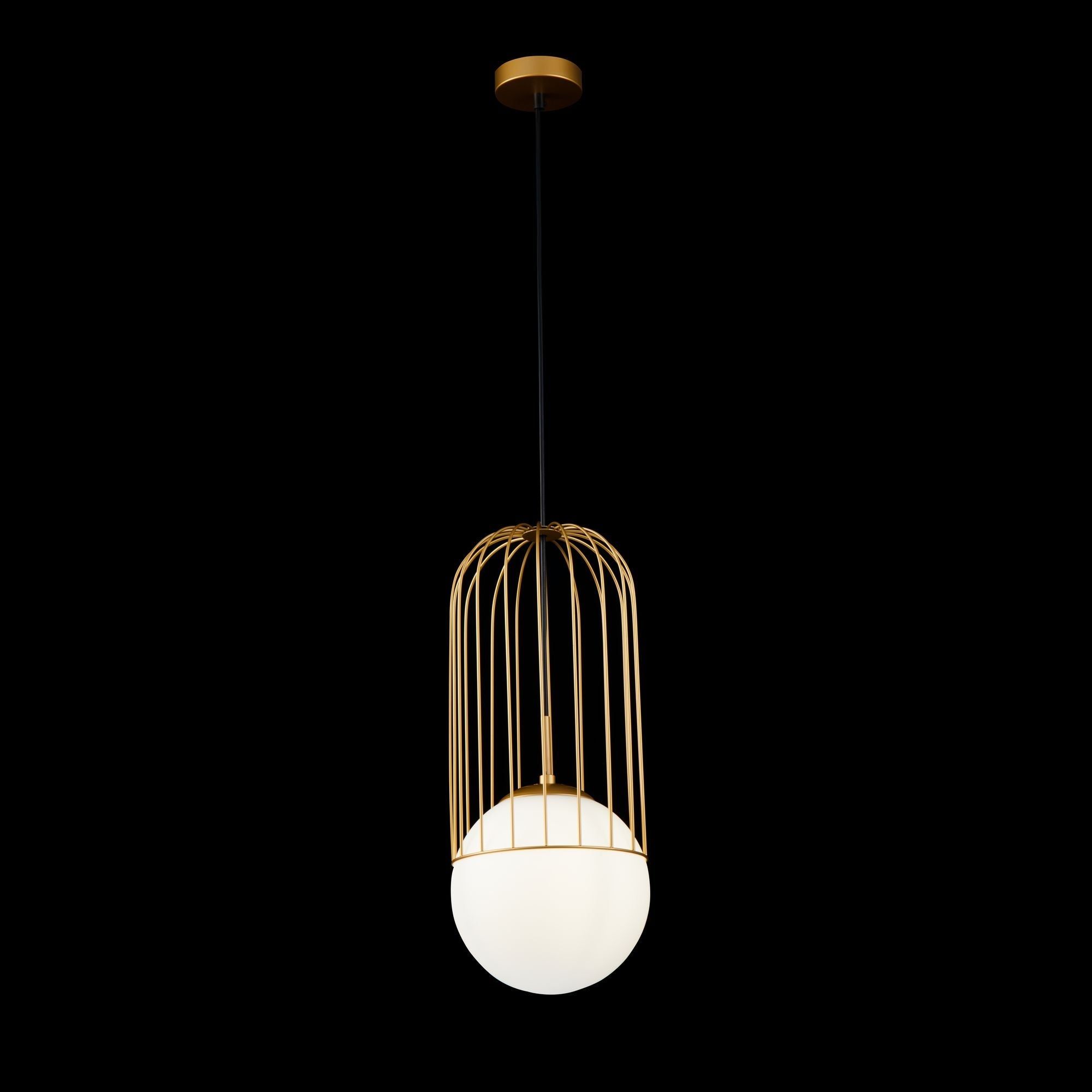 Telford 1Lt Large Pendant Ceiling Light - White & Glass Finish