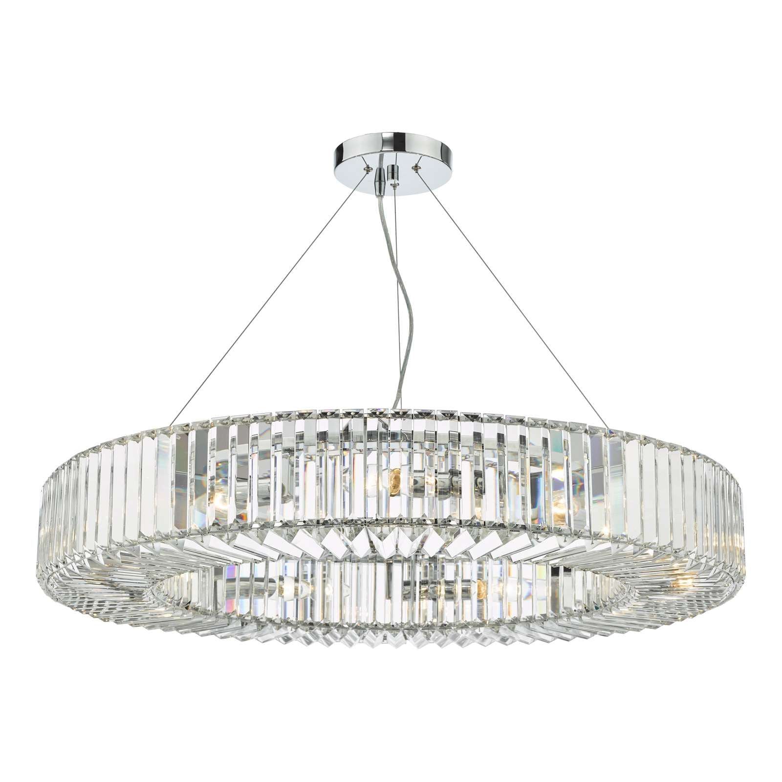 Teyana 9Lt Crystal Ceiling Light - Polished Chrome Crystal