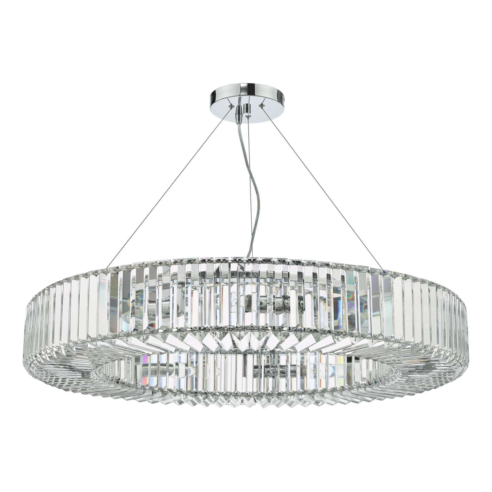 Teyana 9Lt Crystal Ceiling Light - Polished Chrome Crystal