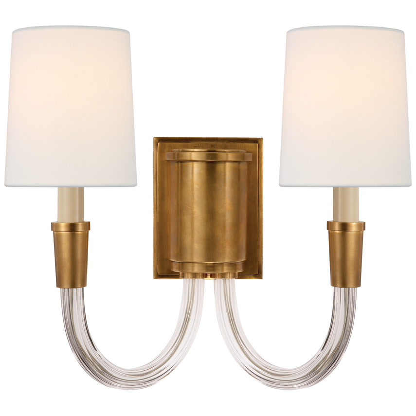 Vivian Single/Double Sconce- Nickel/ Brass Finishes
