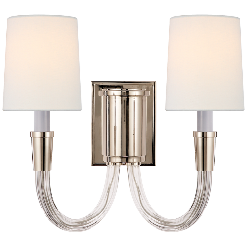 Vivian Single/Double Sconce- Nickel/ Brass Finishes