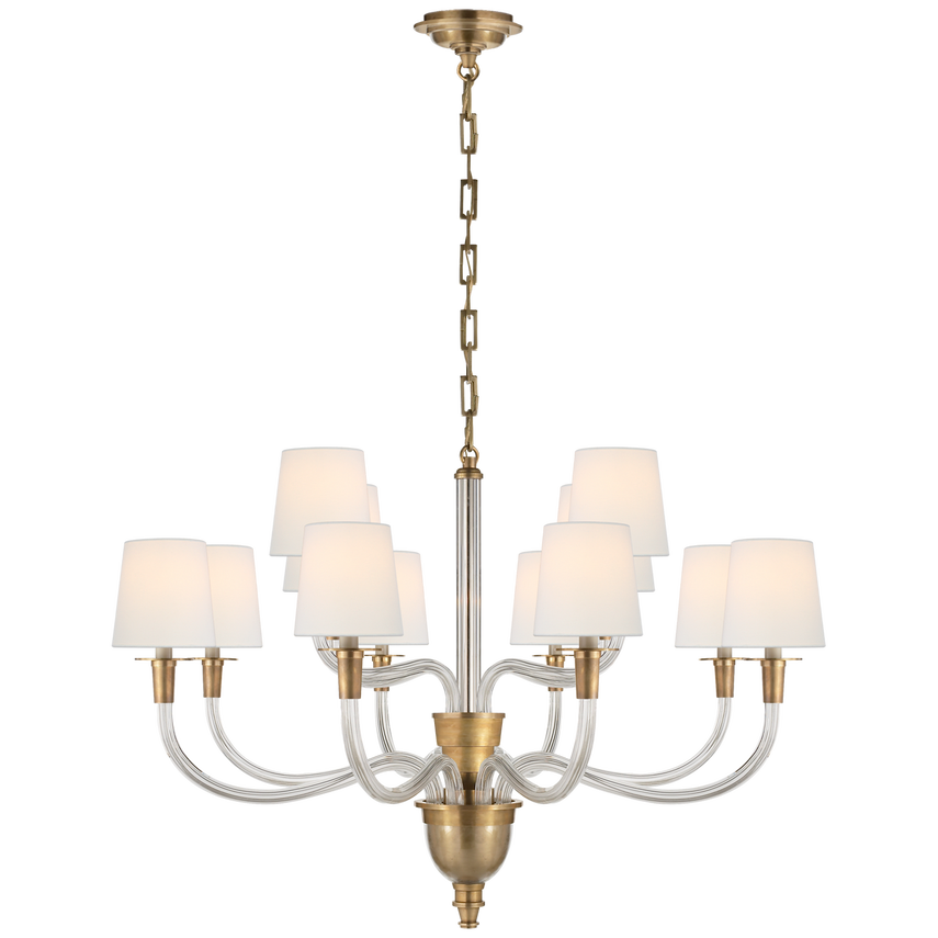 Vivian Large One/Two Tier Chandelier- Brass/ Nickel Finishes