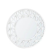 Torino White Wood Round Wall Mirror