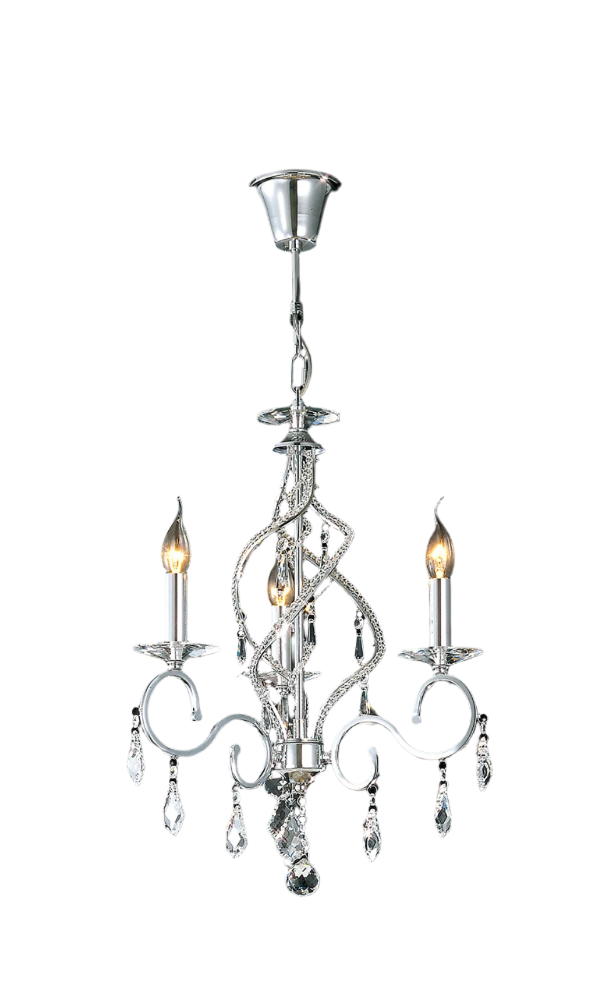 Torino 3/5/8Lt Crystal Chandelier Fitting Only - Chrome/Gold