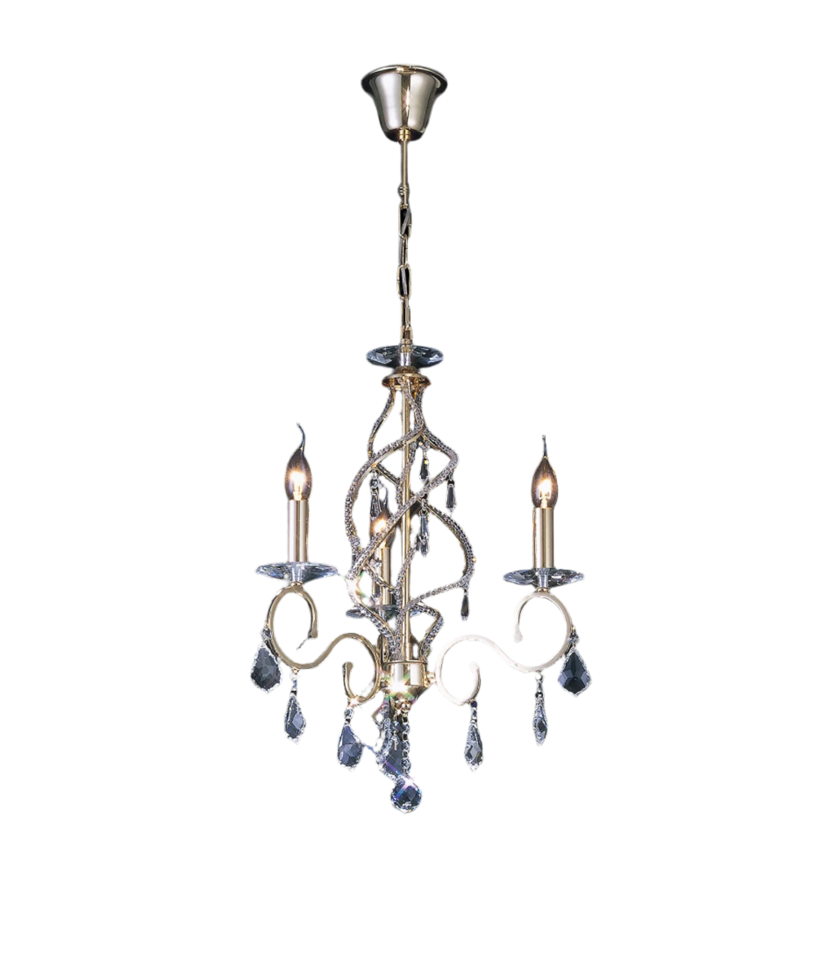 Torino 3/5/8Lt Crystal Chandelier Fitting Only - Chrome/Gold