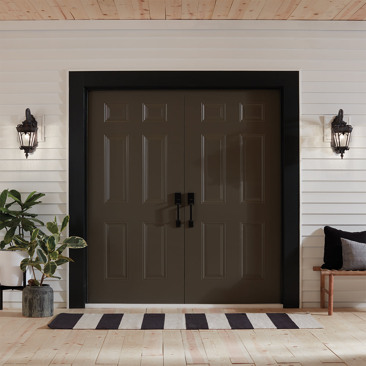 Tournai Large Wall Lantern - Londonderry Finish