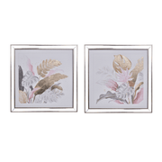 Tropical Floral Prints (Set/2) - Gold Border Finish