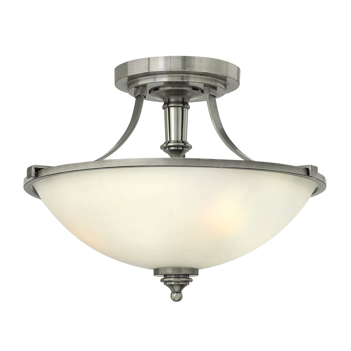 Truman 3Lt Semi Flush Ceiling Light - Antique Nickel Finish