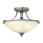 Truman 3Lt Semi Flush Ceiling Light - Antique Nickel Finish