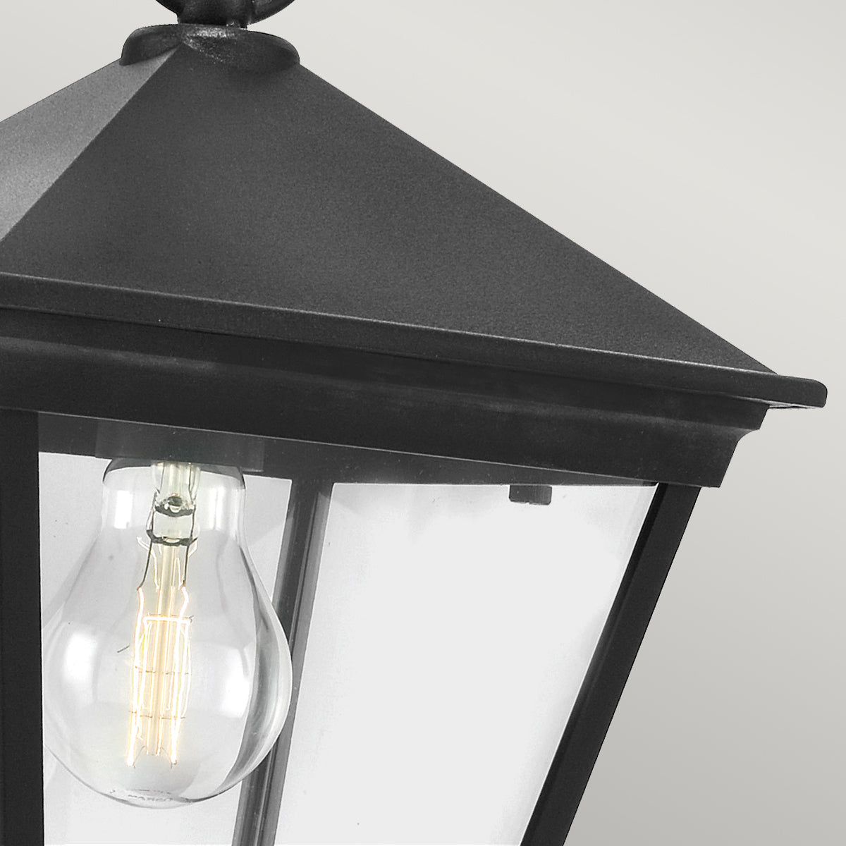 Turin 1 Light Medium/Large Chain Lantern - Black - Cusack Lighting